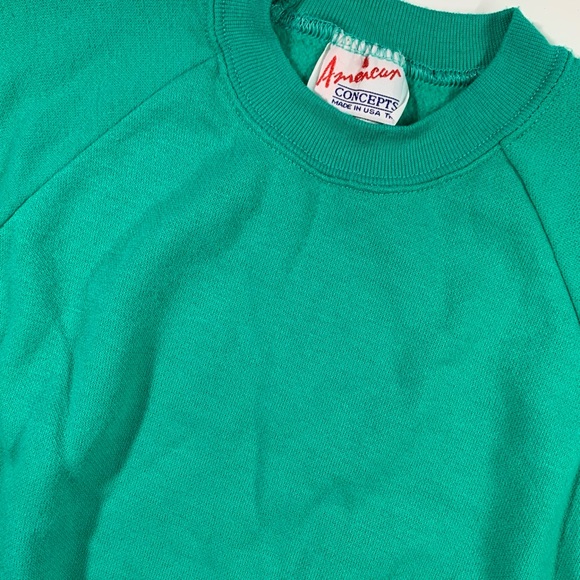 Vintage American Concepts Women’s Green Pullover Jumper Sweatshirt Sweater XS - Picture 3 of 8